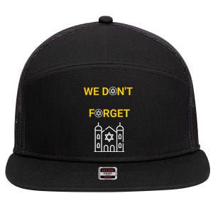 Holocaust Memorial Day Design 7 Panel Mesh Trucker Snapback Hat