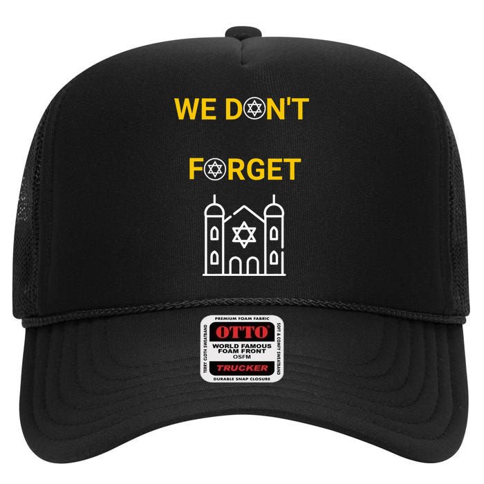 Holocaust Memorial Day Design High Crown Mesh Back Trucker Hat