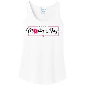 Happy Mothers Day Flower Gift Ladies Essential Tank