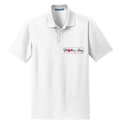 Happy Mothers Day Flower Gift Dry Zone Grid Polo