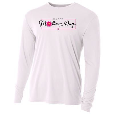 Happy Mothers Day Flower Gift Cooling Performance Long Sleeve Crew