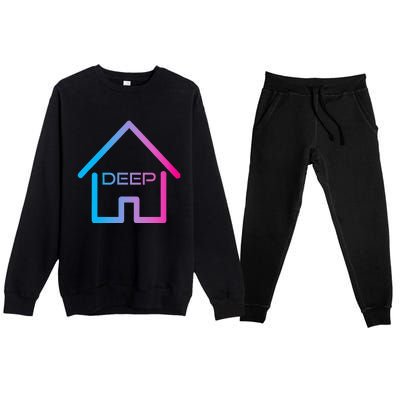 House Music Deep House EDM Rave Festival Premium Crewneck Sweatsuit Set