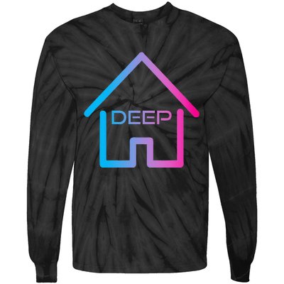 House Music Deep House EDM Rave Festival Tie-Dye Long Sleeve Shirt