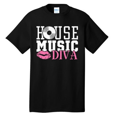 House Music Diva DJ EDM Rave Music Festival Tall T-Shirt