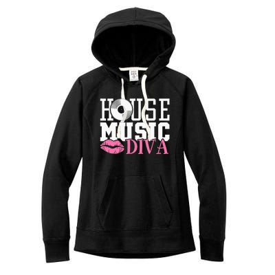 House Music Diva DJ EDM Rave Music Festival Women's Fleece Hoodie