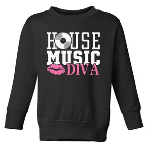 House Music Diva DJ EDM Rave Music Festival Toddler Sweatshirt