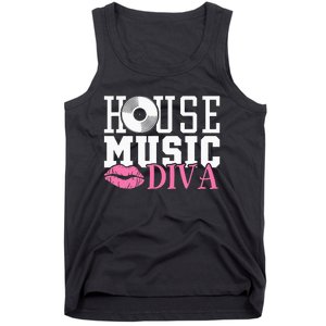 House Music Diva DJ EDM Rave Music Festival Tank Top