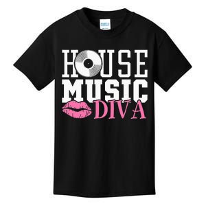 House Music Diva DJ EDM Rave Music Festival Kids T-Shirt