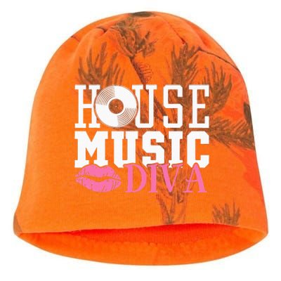 House Music Diva DJ EDM Rave Music Festival Kati - Camo Knit Beanie