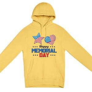 Happy Memorial Day 4th Of July American Flag Patriotic Premium Pullover Hoodie