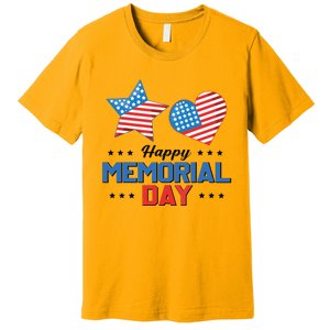 Happy Memorial Day 4th Of July American Flag Patriotic Premium T-Shirt