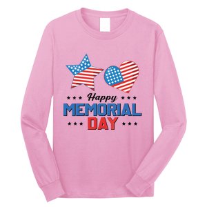 Happy Memorial Day 4th Of July American Flag Patriotic Long Sleeve Shirt