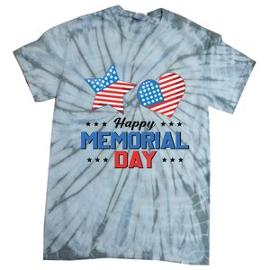 Happy Memorial Day 4th Of July American Flag Patriotic Tie-Dye T-Shirt