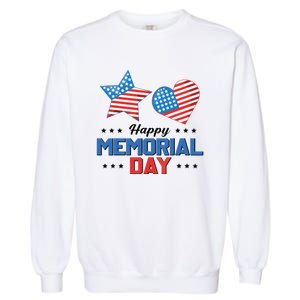 Happy Memorial Day 4th Of July American Flag Patriotic Garment-Dyed Sweatshirt