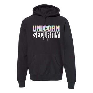 Halloween Mom Dad Daughter Unicorn Security Premium Hoodie