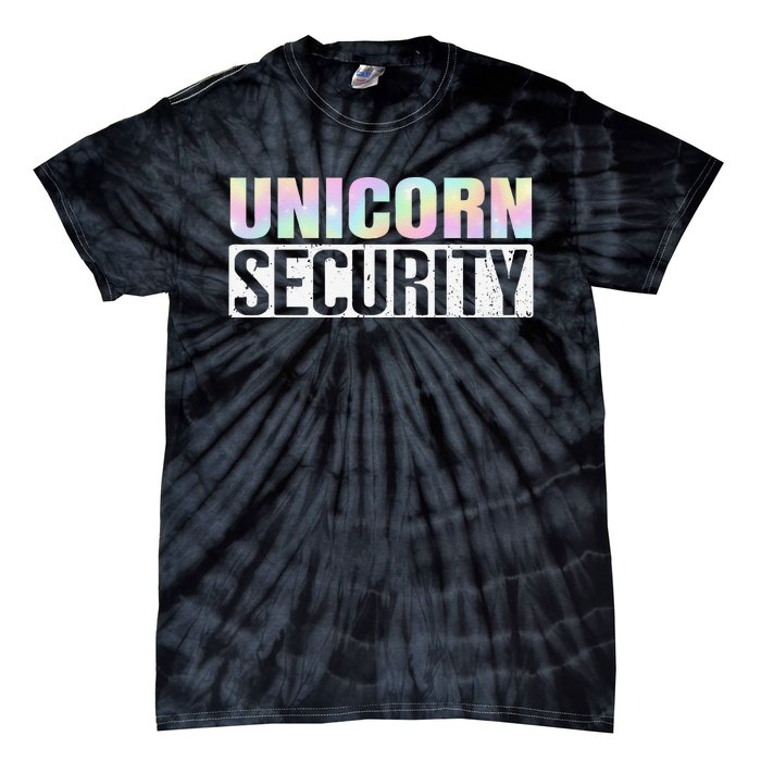 Halloween Mom Dad Daughter Unicorn Security Tie-Dye T-Shirt