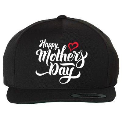 Happy Mother's Day Heart Gift Wool Snapback Cap