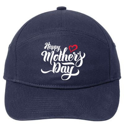 Happy Mother's Day Heart Gift 7-Panel Snapback Hat