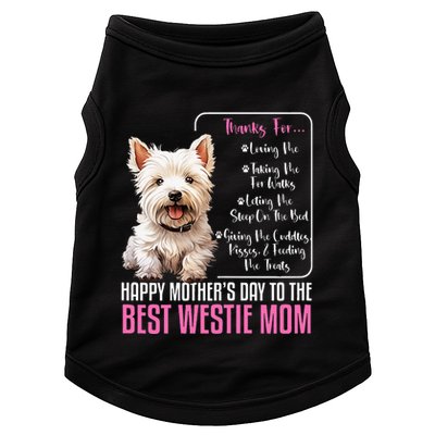 Happy MotherS Day To The Best Westie Mom White Terrier Dog Doggie Tank