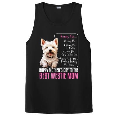 Happy MotherS Day To The Best Westie Mom White Terrier Dog PosiCharge Competitor Tank