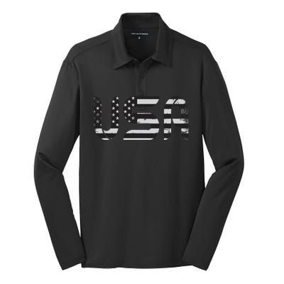 Happy Memorial Day Silk Touch Performance Long Sleeve Polo