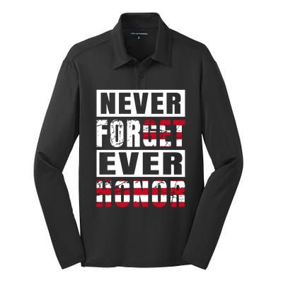 Happy Memorial Day Silk Touch Performance Long Sleeve Polo