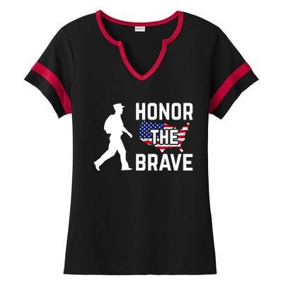 Happy Memorial Day Ladies Halftime Notch Neck Tee