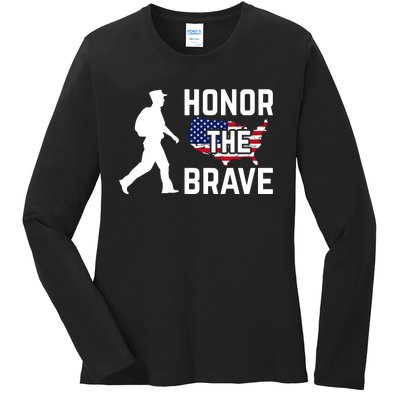 Happy Memorial Day Ladies Long Sleeve Shirt