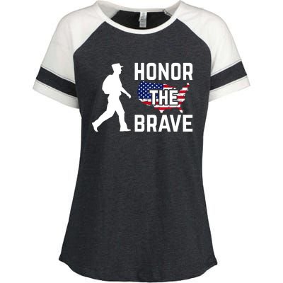 Happy Memorial Day Enza Ladies Jersey Colorblock Tee