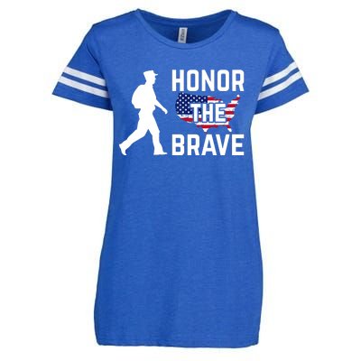 Happy Memorial Day Enza Ladies Jersey Football T-Shirt