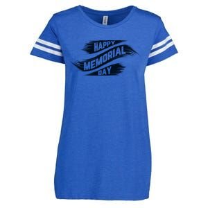 Happy Memorial Day Enza Ladies Jersey Football T-Shirt