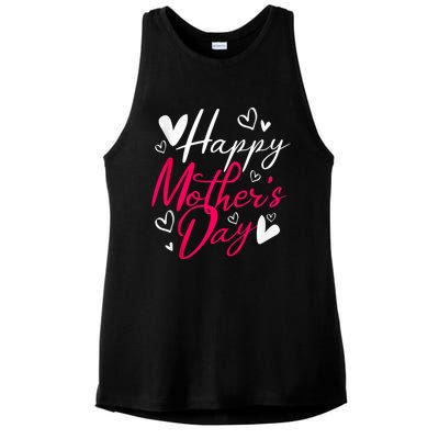 Happy MotherS Day Ladies PosiCharge Tri-Blend Wicking Tank