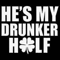 He's My Drunker Half Saint Patrick's Day Couples 16 in Basic Backpack