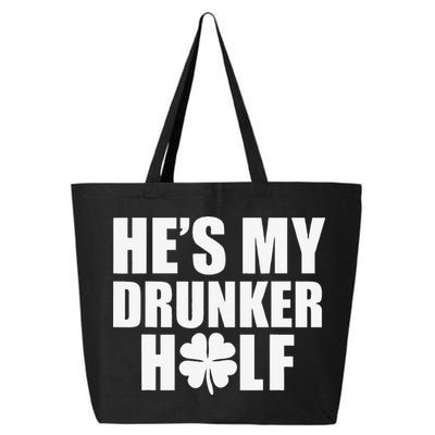 He's My Drunker Half Saint Patrick's Day Couples 25L Jumbo Tote