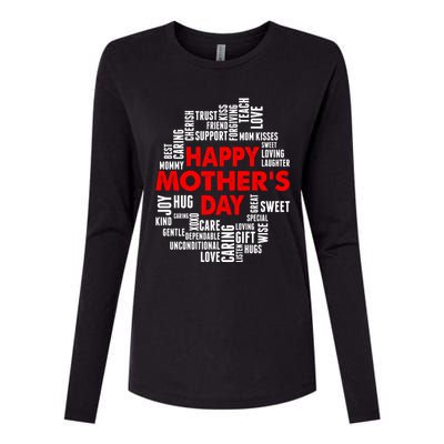 Happy Mothers Day Love You Mom Gift Womens Cotton Relaxed Long Sleeve T-Shirt