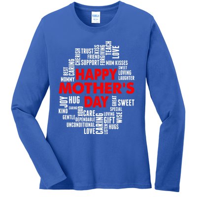 Happy Mothers Day Love You Mom Gift Ladies Long Sleeve Shirt