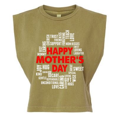 Happy Mothers Day Love You Mom Gift Garment-Dyed Women's Muscle Tee