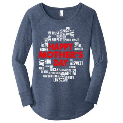 Happy Mothers Day Love You Mom Gift Women's Perfect Tri Tunic Long Sleeve Shirt