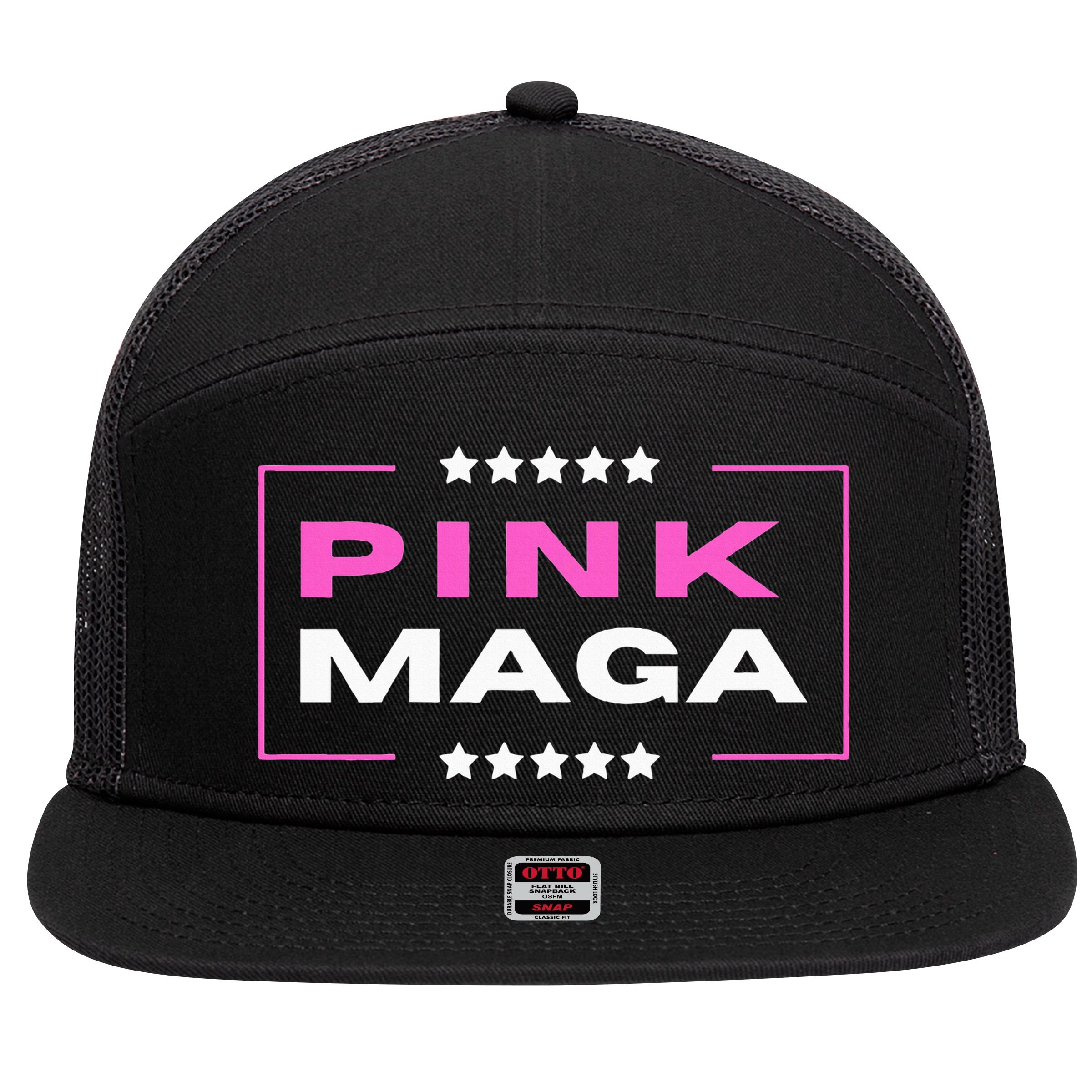 Hot! Maga Dark Maga 2024 New! 7 Panel Mesh Trucker Snapback Hat