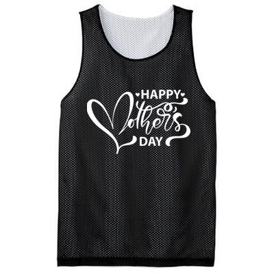 Happy Mothers Day Heart Cute Gift Mesh Reversible Basketball Jersey Tank