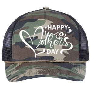 Happy Mothers Day Heart Cute Gift Retro Rope Trucker Hat Cap