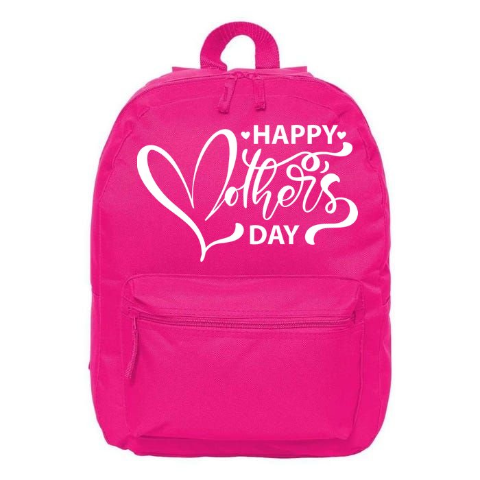Happy Mothers Day Heart Cute Gift 16 in Basic Backpack