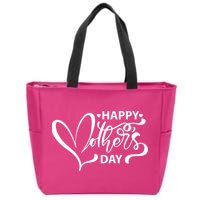 Happy Mothers Day Heart Cute Gift Zip Tote Bag