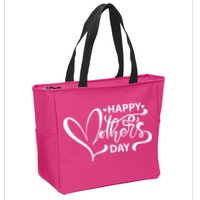 Happy Mothers Day Heart Cute Gift Zip Tote Bag