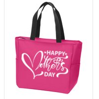 Happy Mothers Day Heart Cute Gift Zip Tote Bag