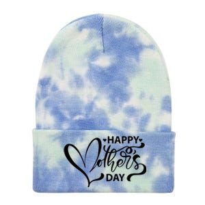 Happy Mothers Day Heart Cute Gift Tie Dye 12in Knit Beanie