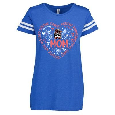 Happy Mother's Day Design Description Of Moms Love Cute Gift Enza Ladies Jersey Football T-Shirt