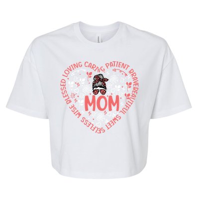 Happy Mother's Day Design Description Of Moms Love Cute Gift Bella+Canvas Jersey Crop Tee