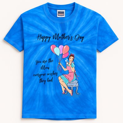 Happy MotherS Day Gift Kids Tie-Dye T-Shirt