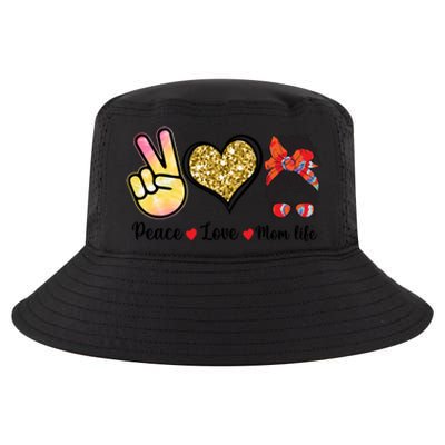 Happy Mother's Day Peace Love Moms Life Funny Gift Cool Comfort Performance Bucket Hat